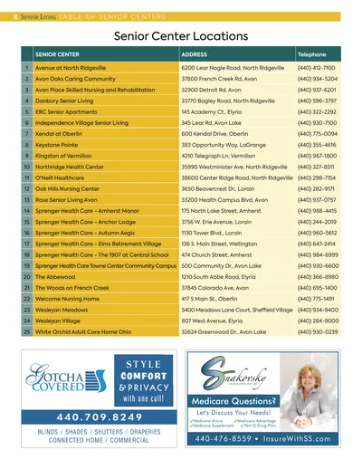 Page 8: Senior Center Locations